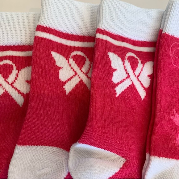 New 6 Pairs of Breast Cancer Awareness Socks - Picture 3 of 3